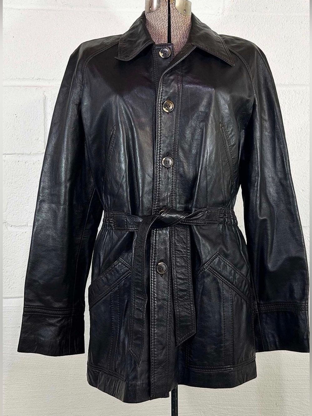 Vintage Perusal Dark Brown Leather Jacket